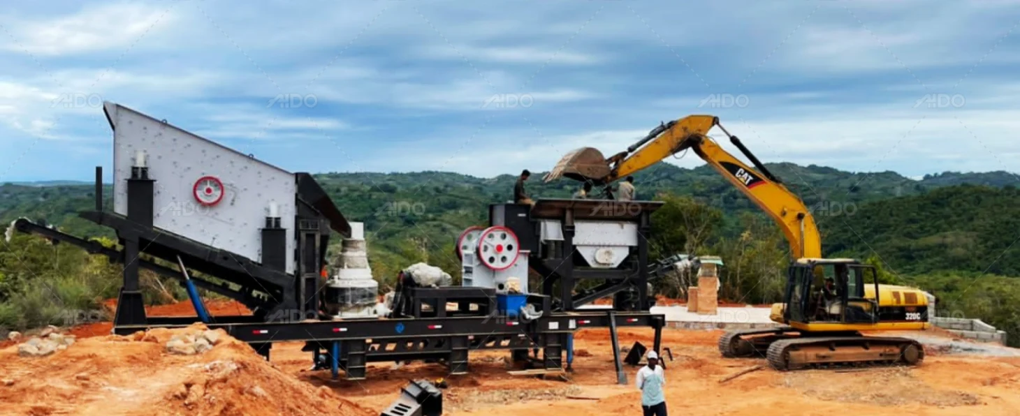 4 in 1 mobile crusher plant in Madagascar
