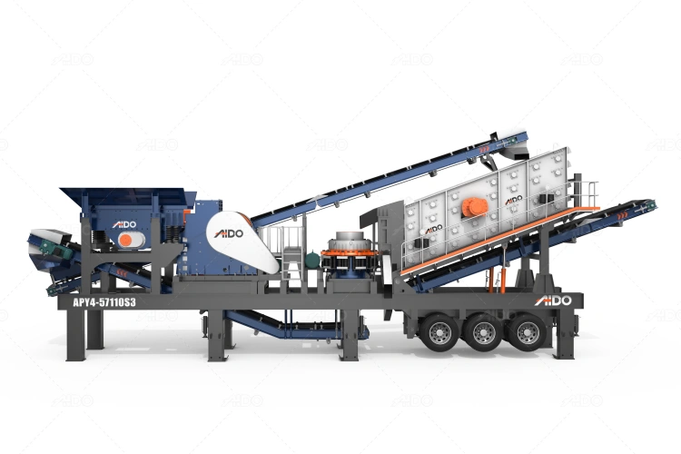 wheeled type mobile crusher plant