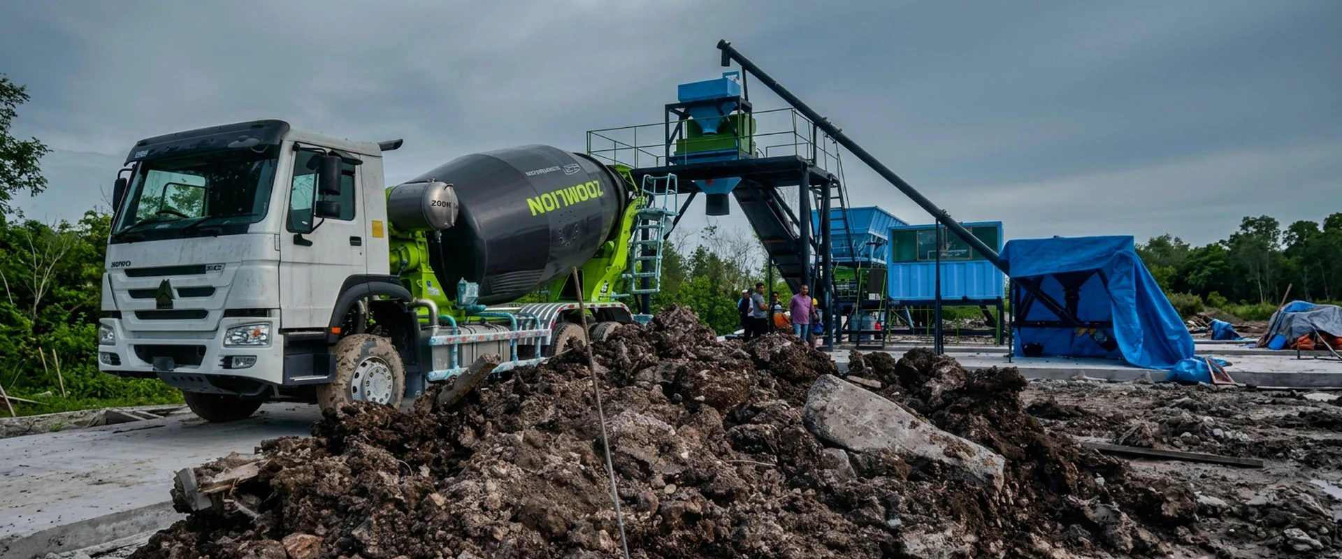 AIDO Dry Mix Concrete Batching Plant