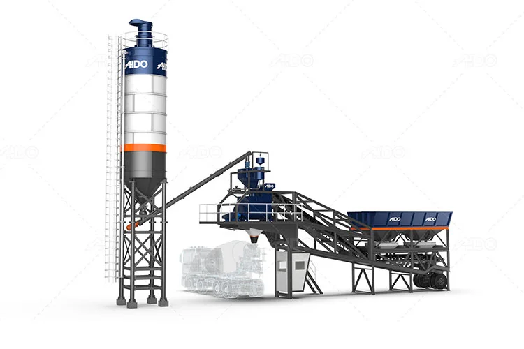 AJY60 mobile concrete batching plant