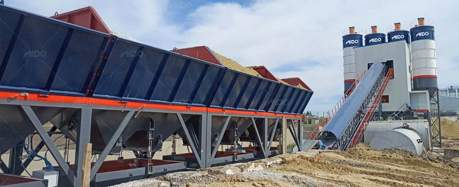 AJ180 Concrete Batching Plant in Kazakhstan