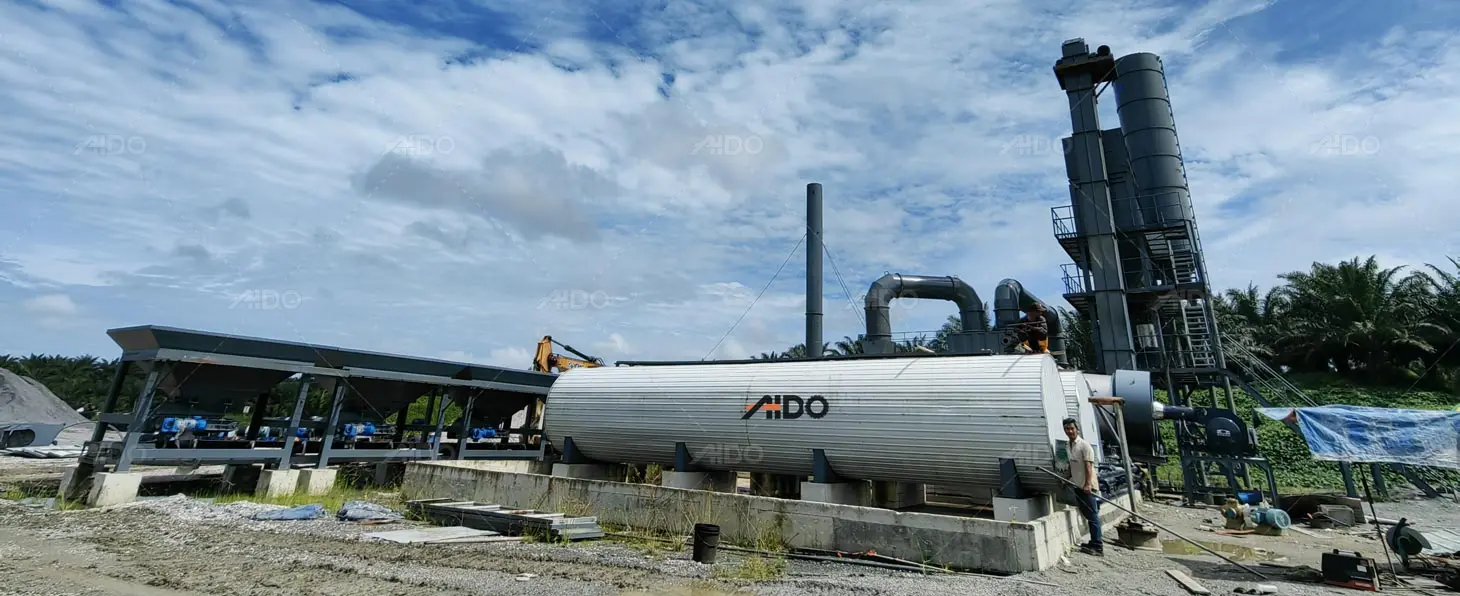 ALQ100 Stationary Batch Mix Asphalt Plant in Sri Lanka