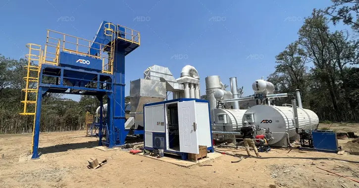 ALT120 Stationary Type Asphalt Drum Mix Plant