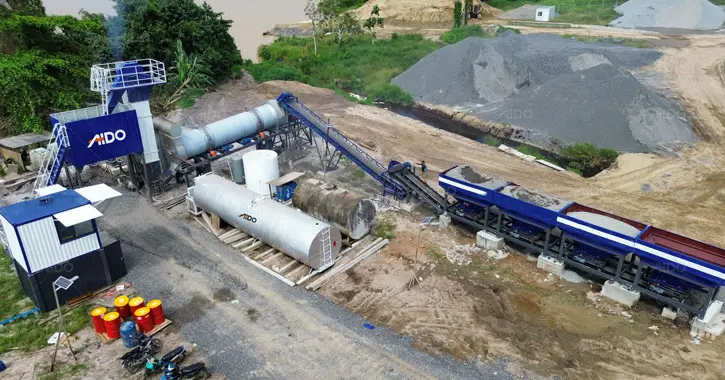ALT80 Stationary Drum Mix Asphalt Plant AIDO