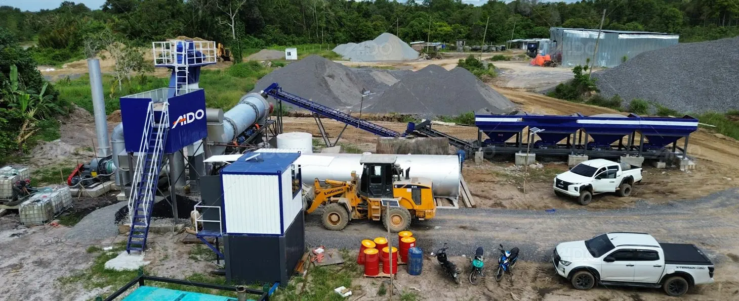 ALT80 Stationary Type Drum Mix Asphalt Plant in Malaysia for Highway Construction