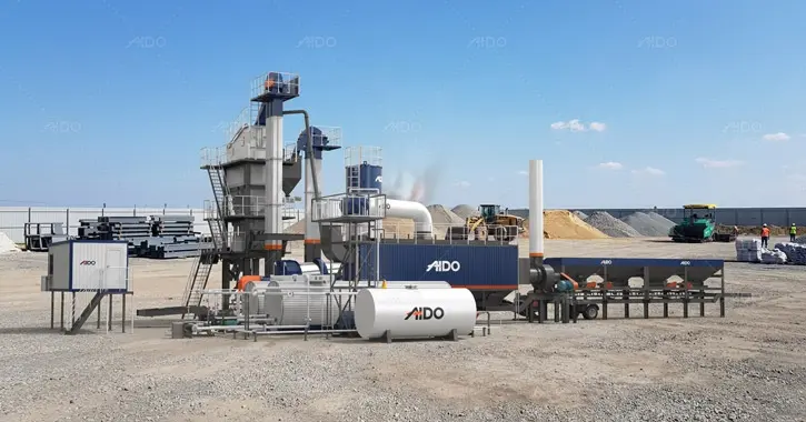 ALYQ100 Mobile Batch Mix Asphalt Plant