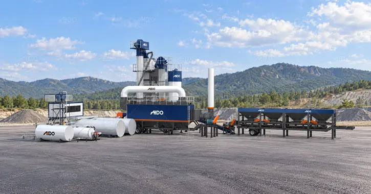 ALYQ80 Mobile Asphalt Batch Plant of AIDO