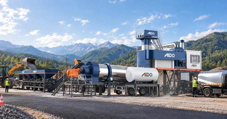 ALYT80 AIDO Mobile Drum Mix Asphalt Plant