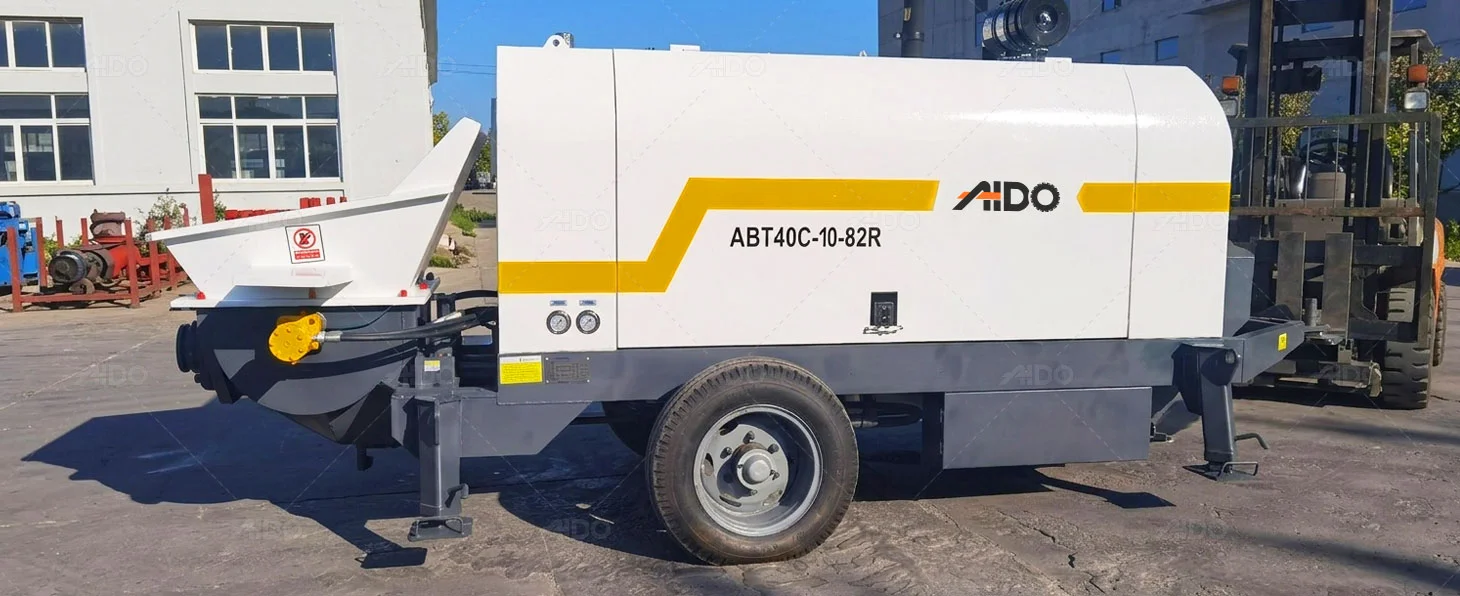 Diesel Trailer Concrete Pump for Construction in Indonesia