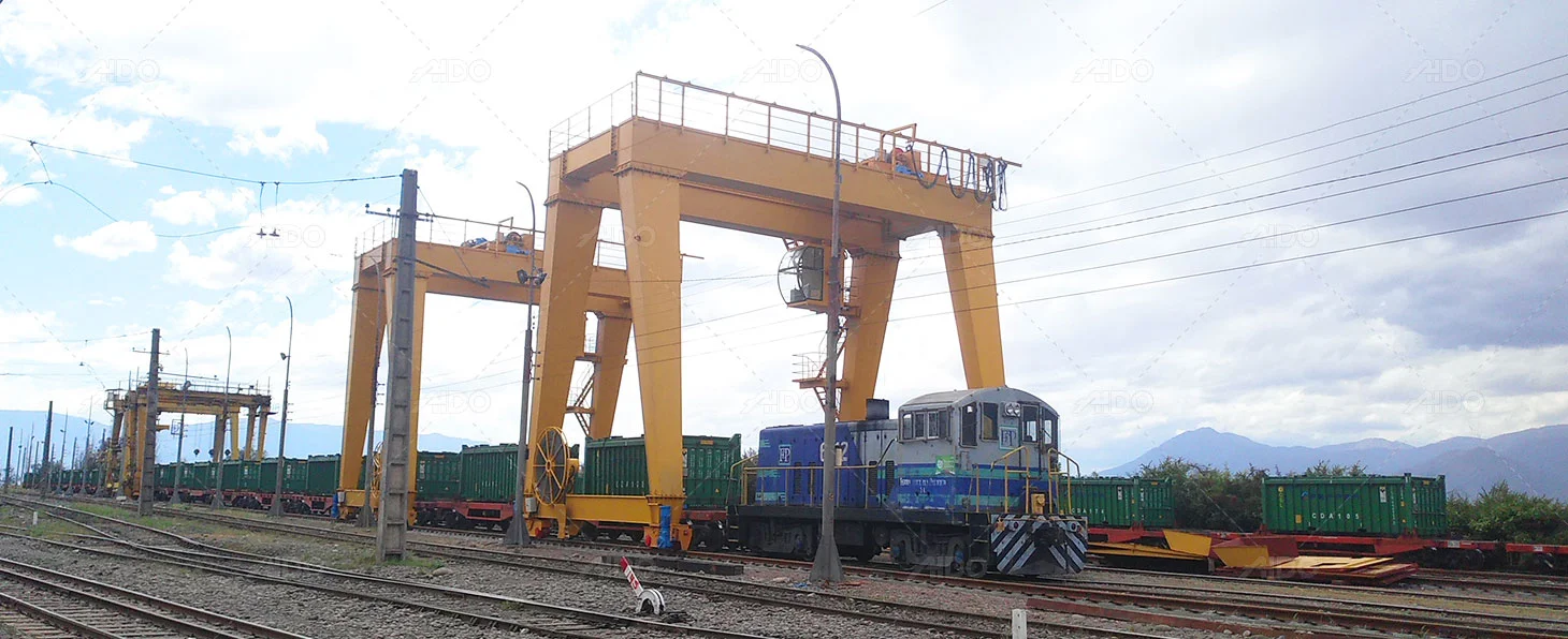 Double Girder 60-Ton Gantry Crane for Railway Container Handling in Chile