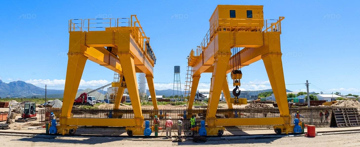 Double Girder 70-Ton Gantry Cranes for Precast Concrete Handling in Argentina
