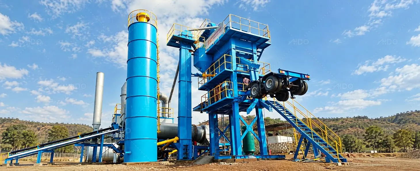 Mobile Asphalt Batch Mix Plant ALYQ100 in Malaysia