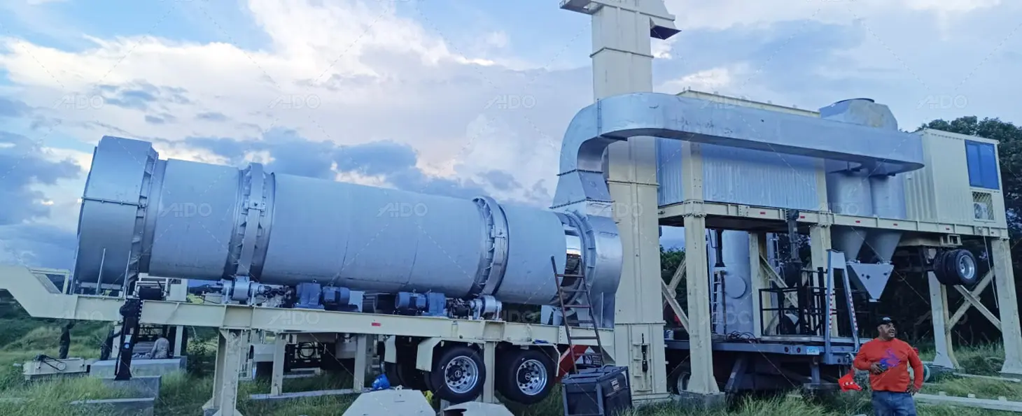 Mobile Asphalt Drum Mix Plant ALYT120 in Dominican Republic for Santo Domingo Road Infrastructure