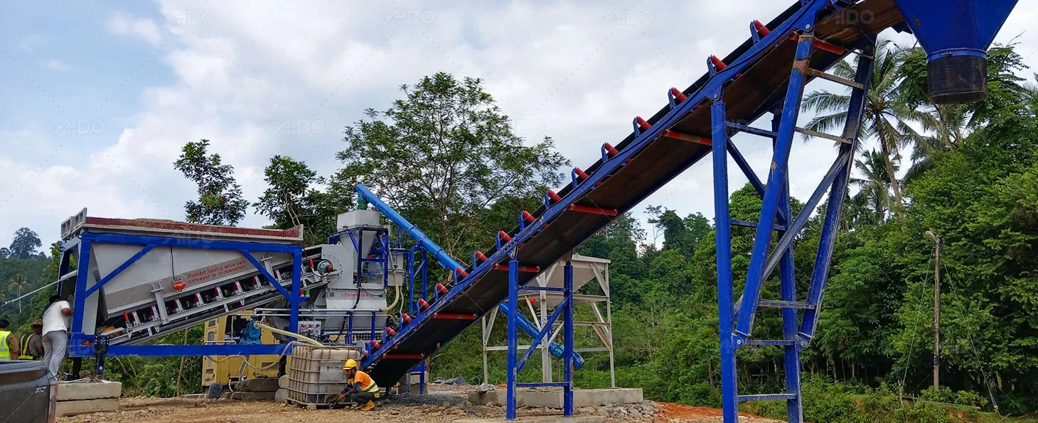 Mobile Compact Concrete Batching Plant in Malaysia