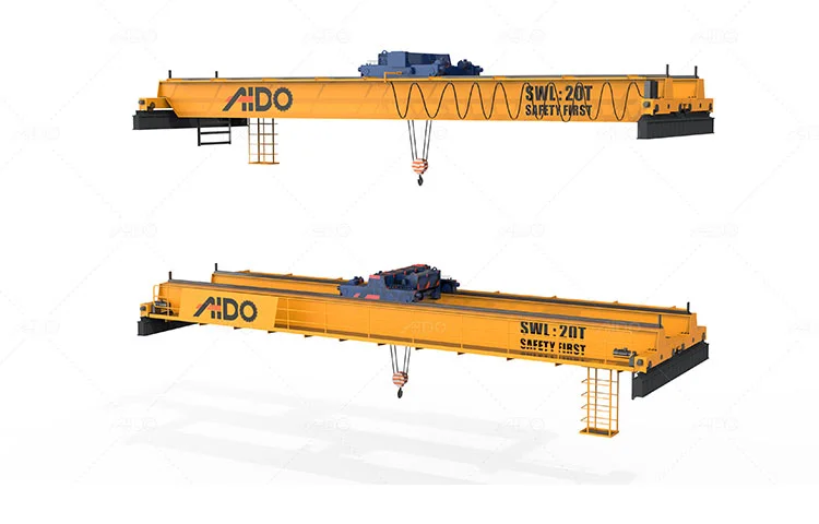 NLH European-Style Hoist Trolley Double Girder Overhead Crane