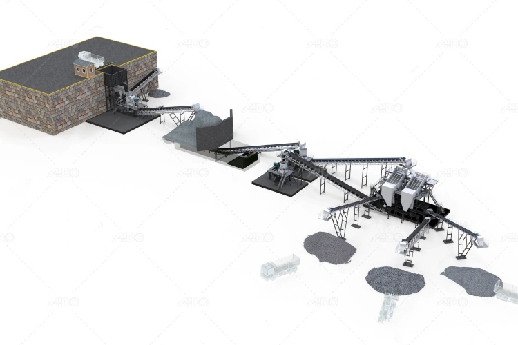 Stationary crushing plant solution
