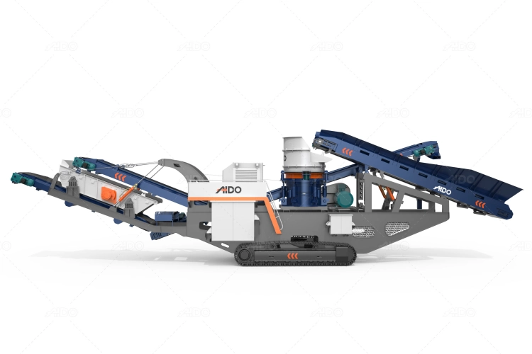 crawler type mobile cone crusher plant